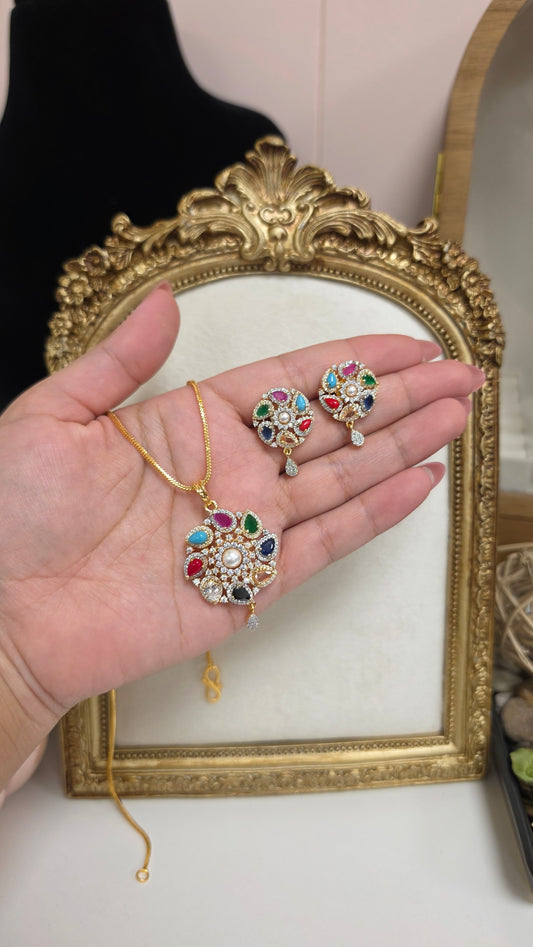 Heera pendent set