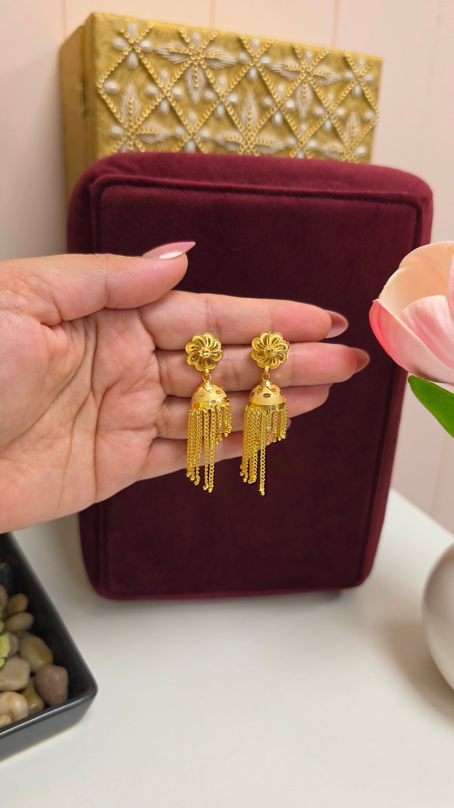 Manali gold plated jhumkis