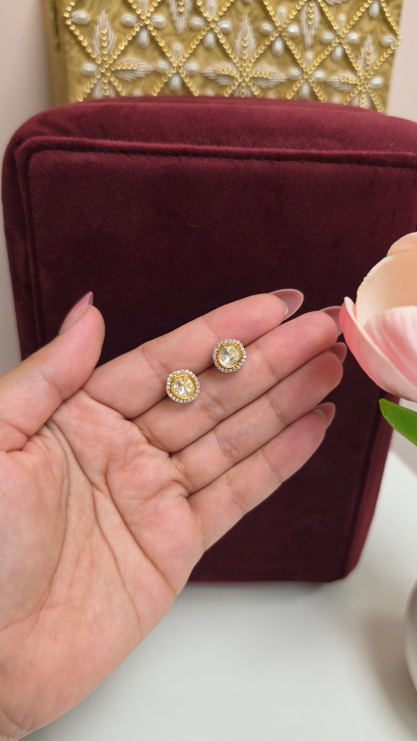 Vashuda Premium kundan studs