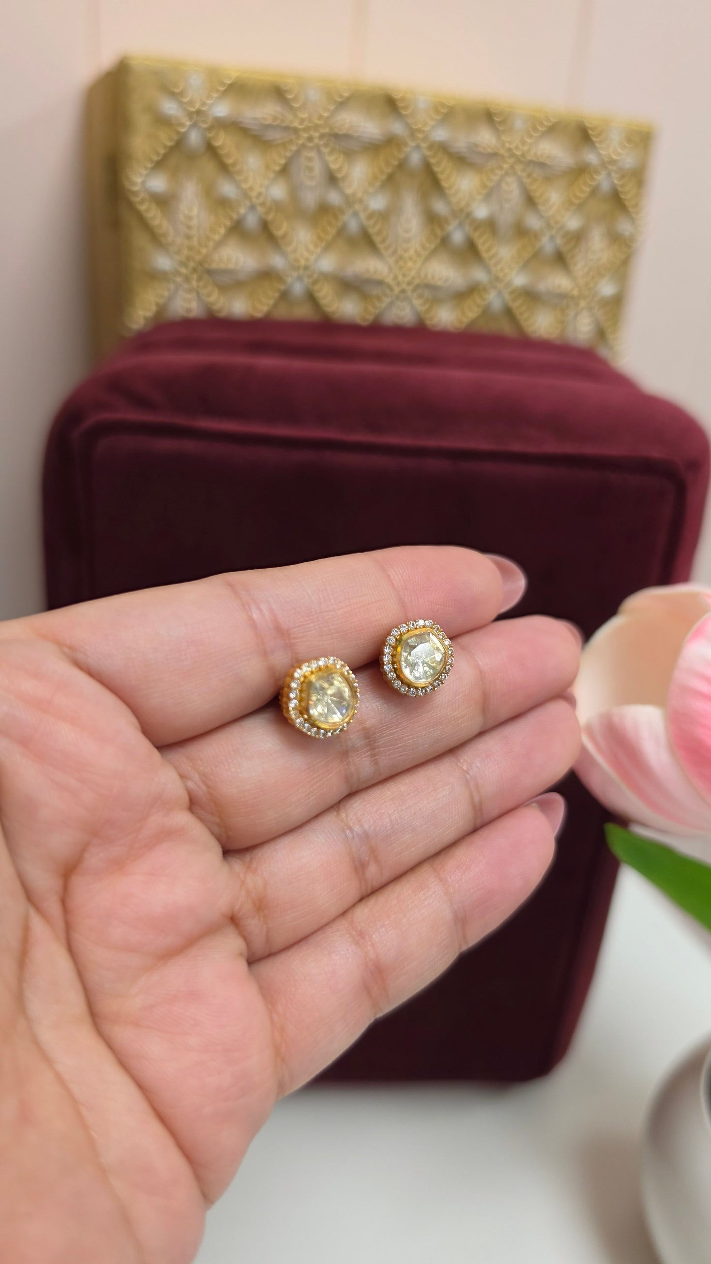 Vashuda Premium kundan studs
