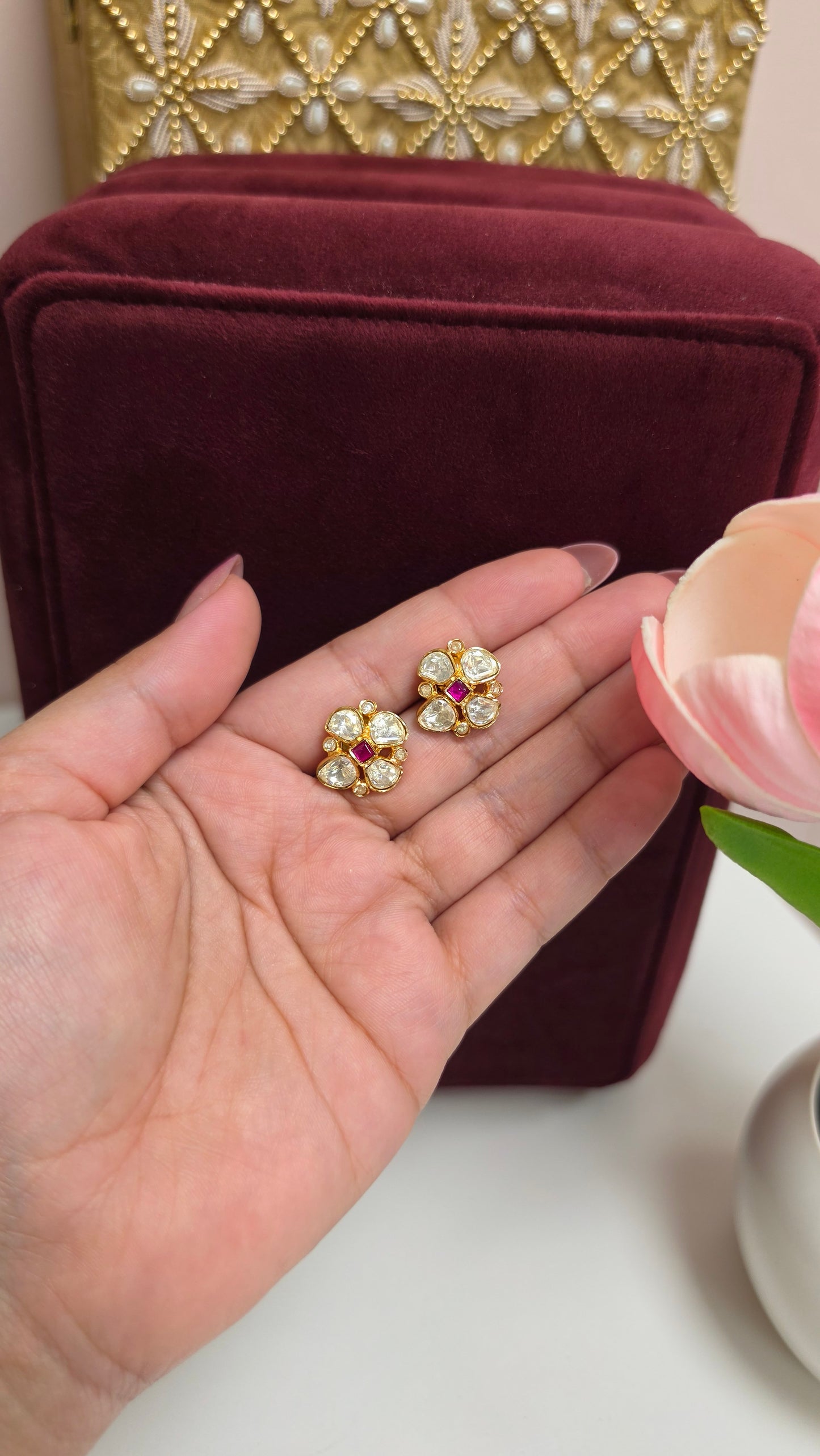 Teja kundan studs(color options)