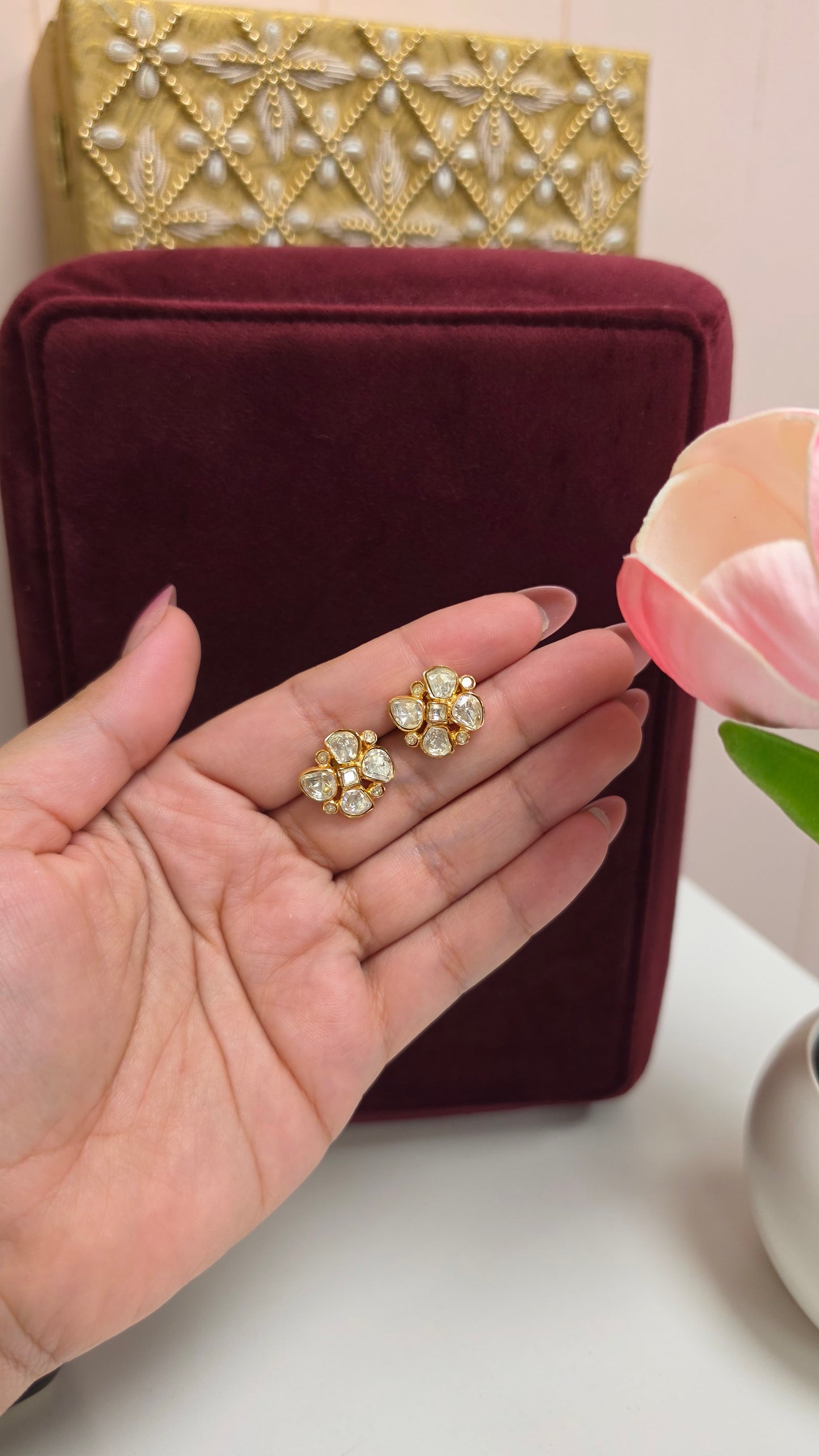 Teja kundan studs(color options)