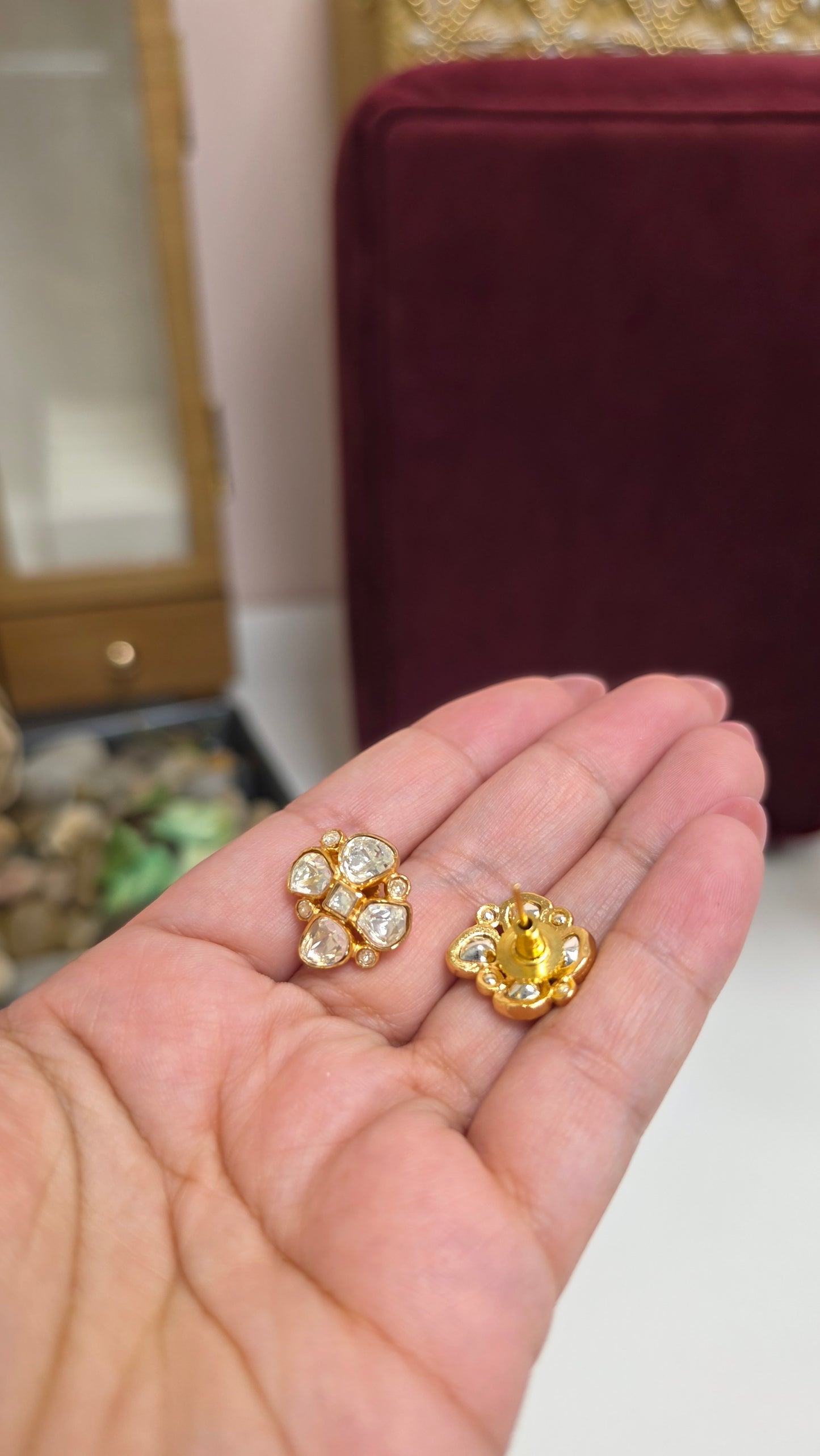 Teja kundan studs(color options)