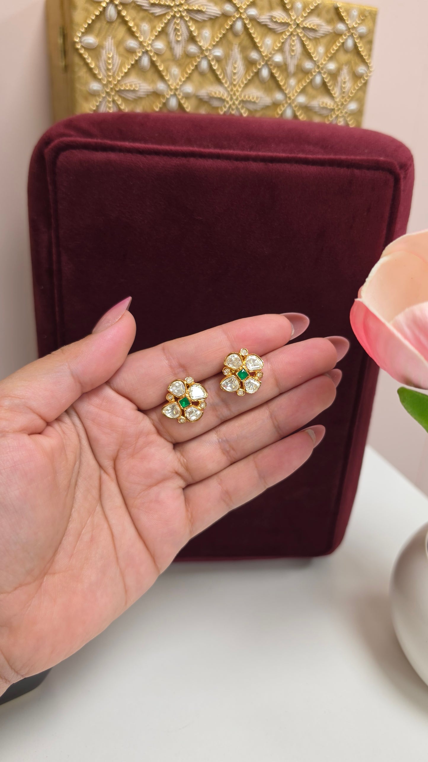 Teja kundan studs(color options)
