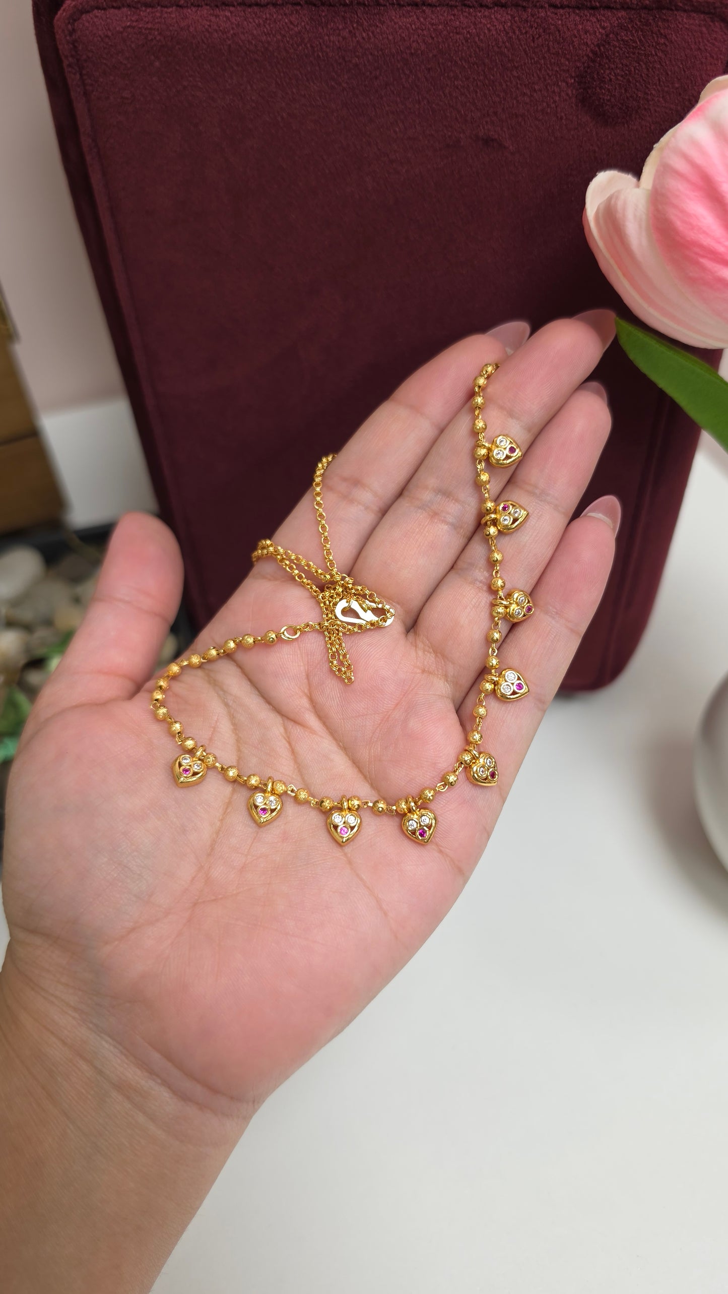 Lakhmi gold plated chain necklace
