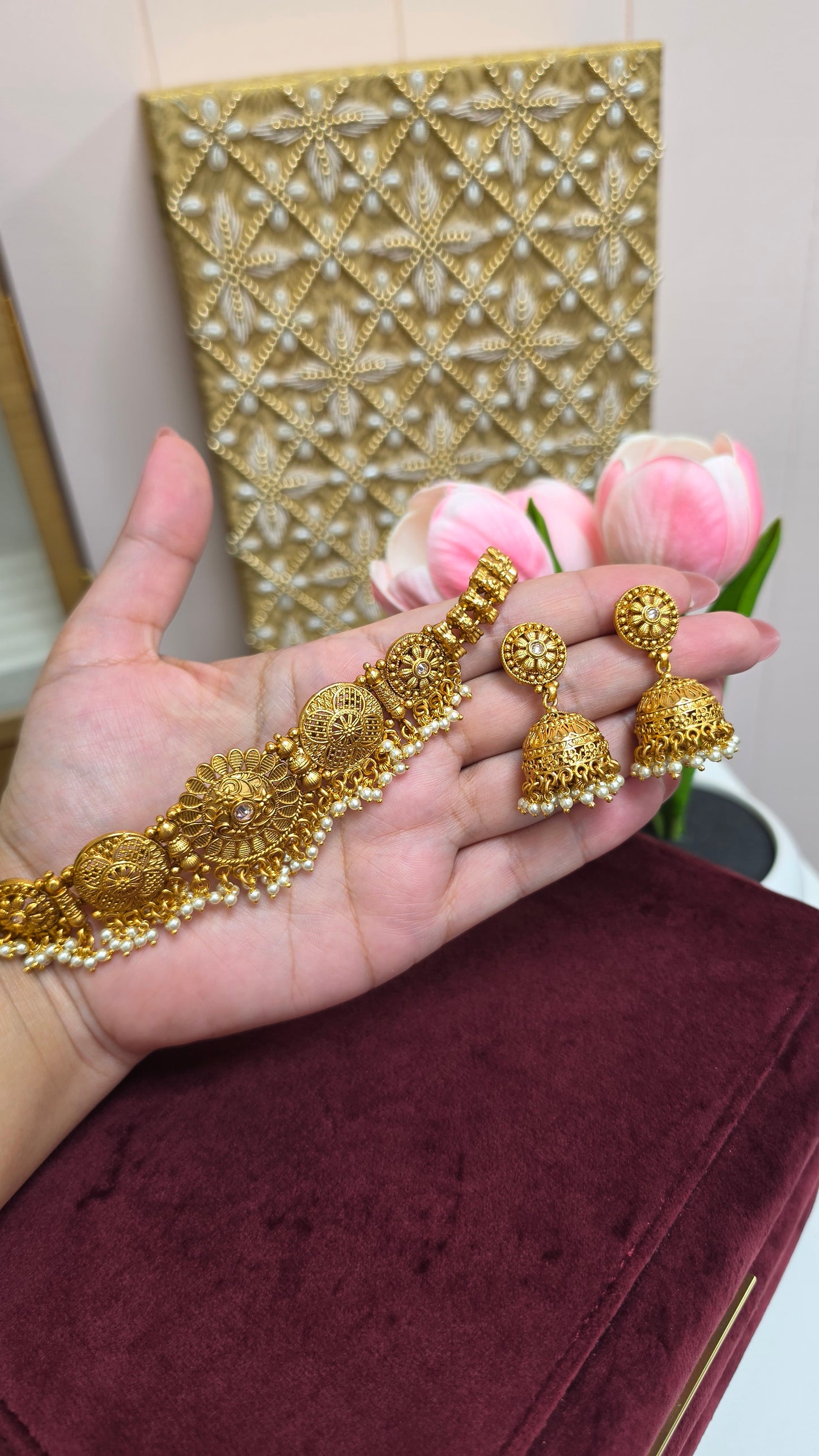 Vedya premium gold plated set (gold)