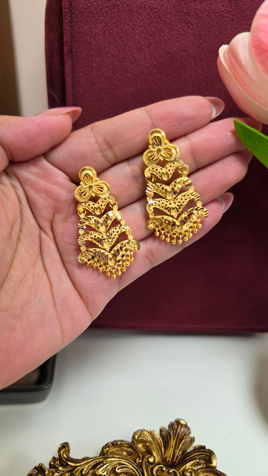 Nashra premium gold plated Earrings
