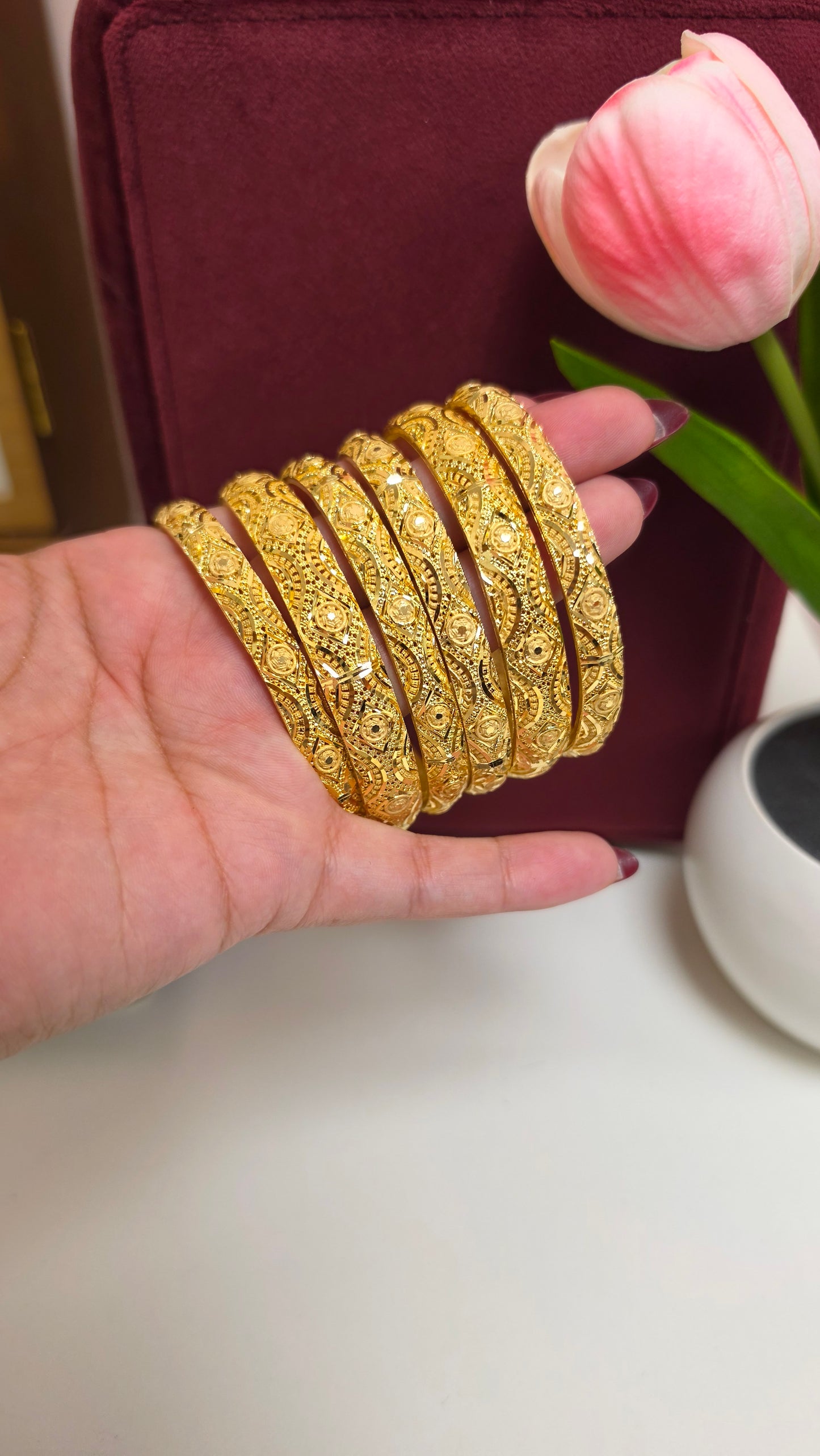 Vani gold look bangles set