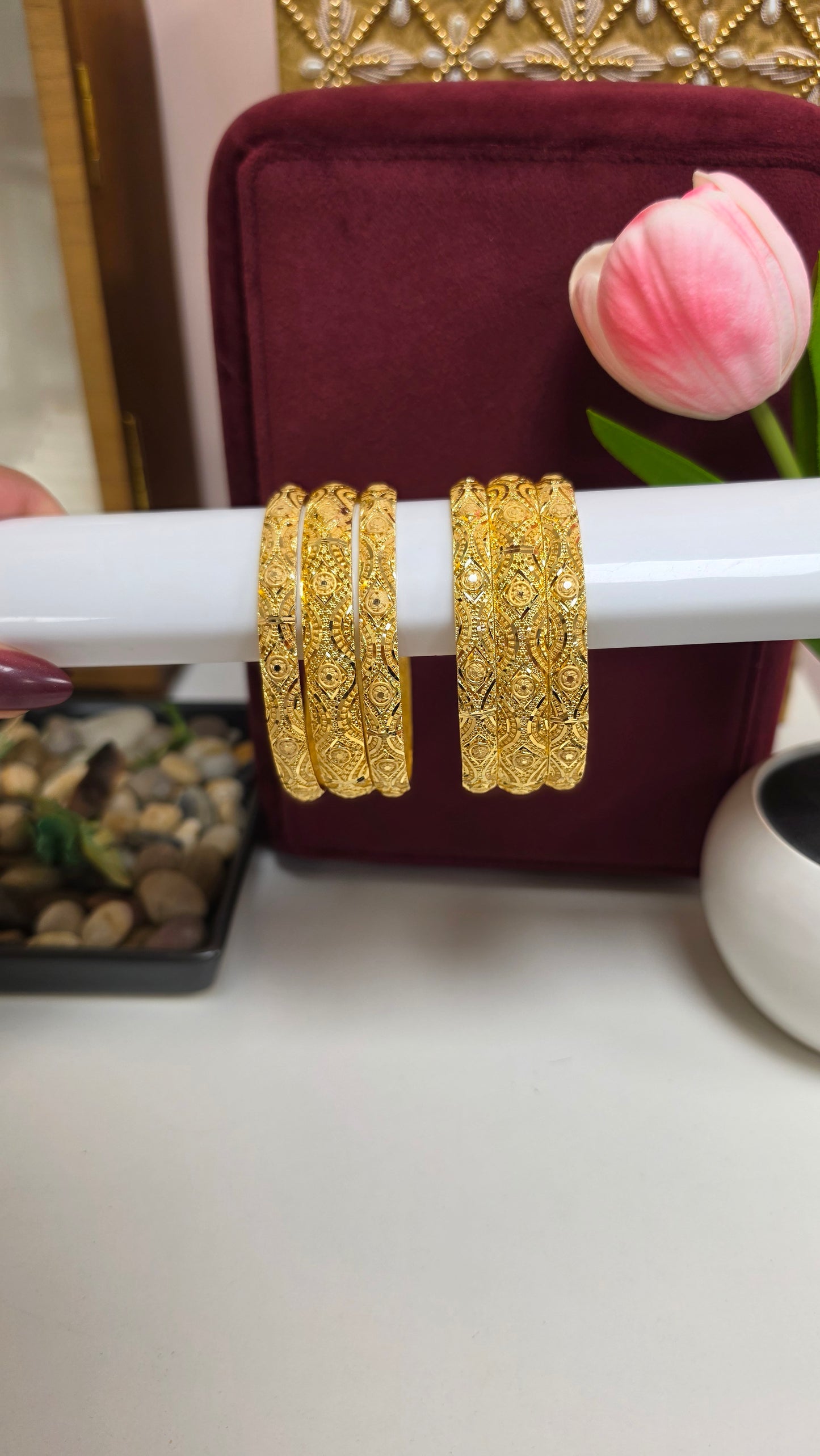 Vani gold look bangles set