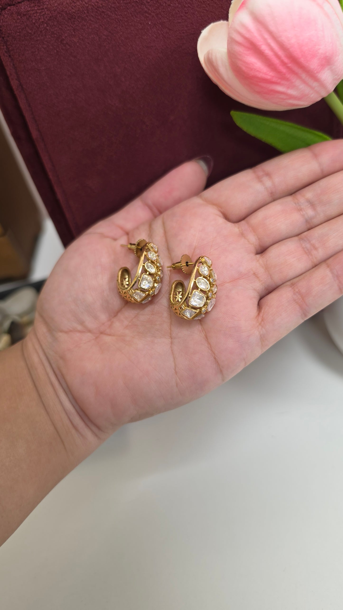 Kavia Premium Kundan Earrings