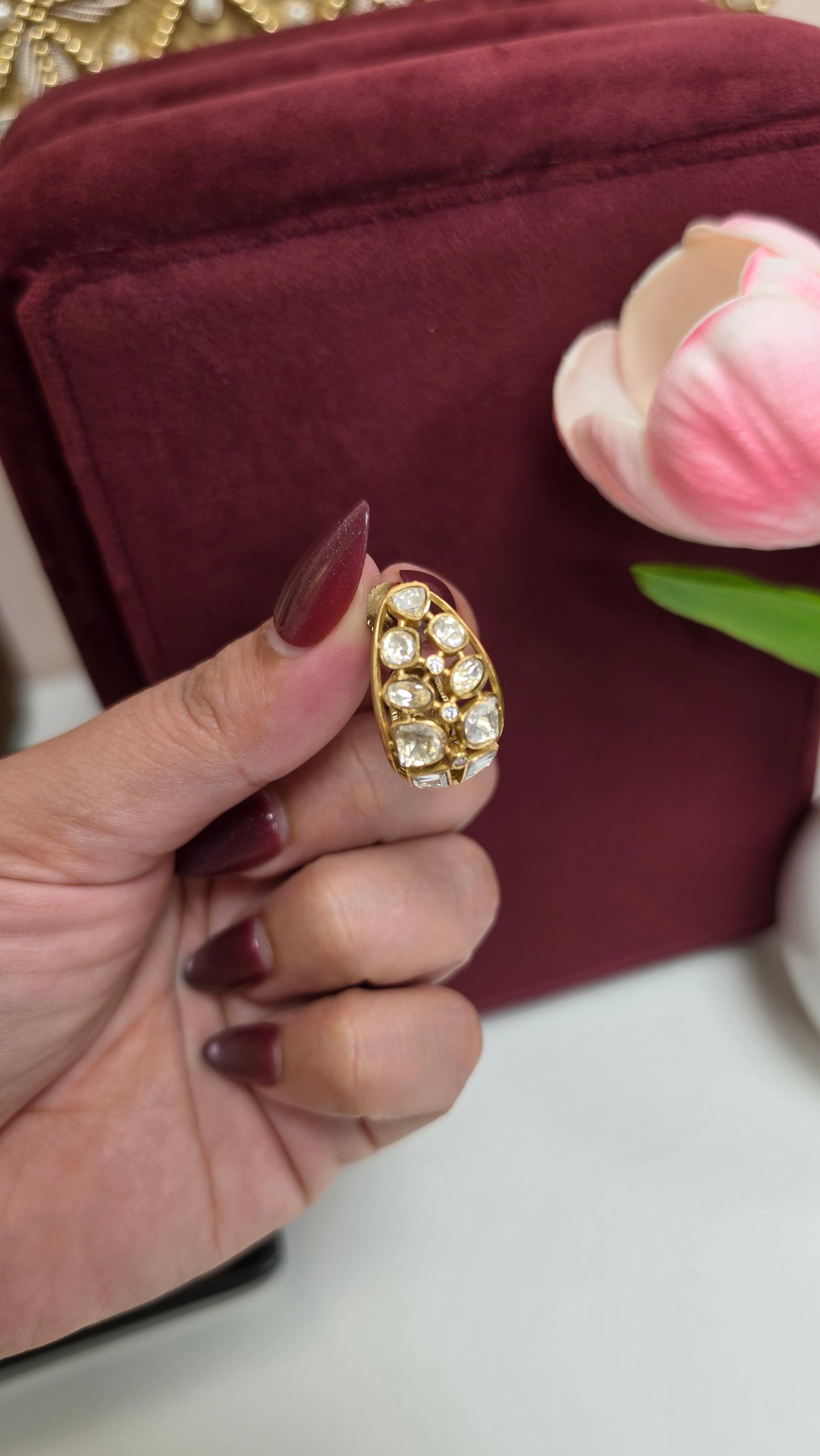 Kavia Premium Kundan Earrings