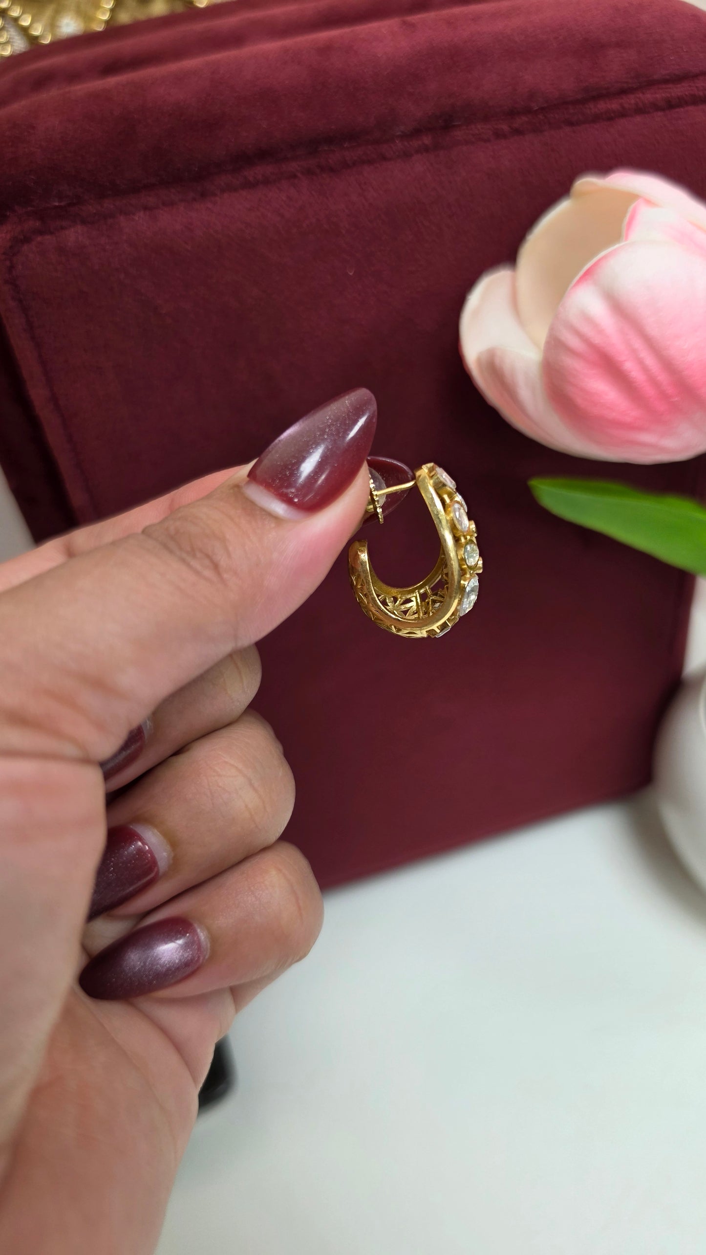 Kavia Premium Kundan Earrings