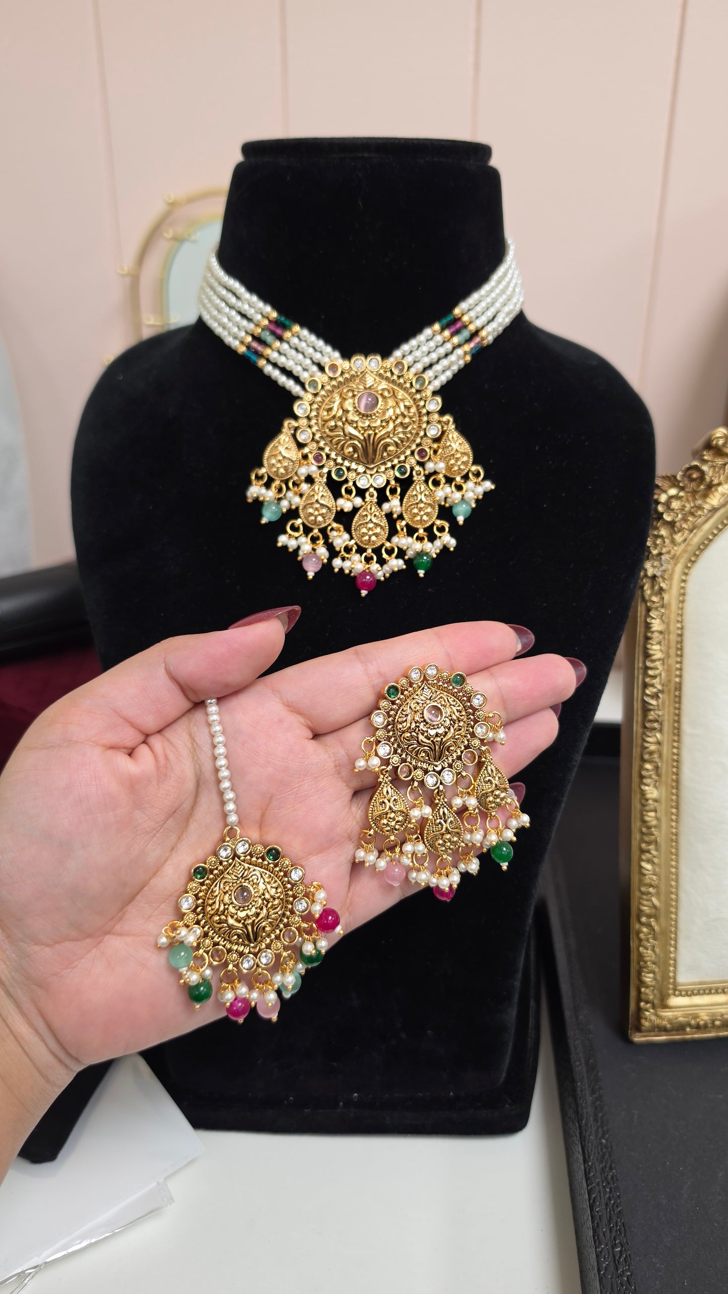 Nirmal kundan set( Multicolor)