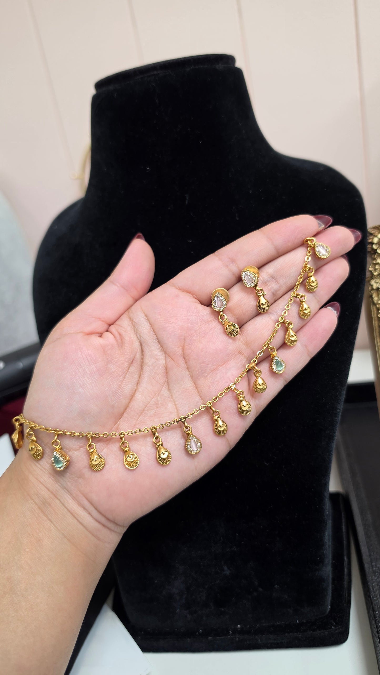 Soha chain set ( Pastel multicolor )