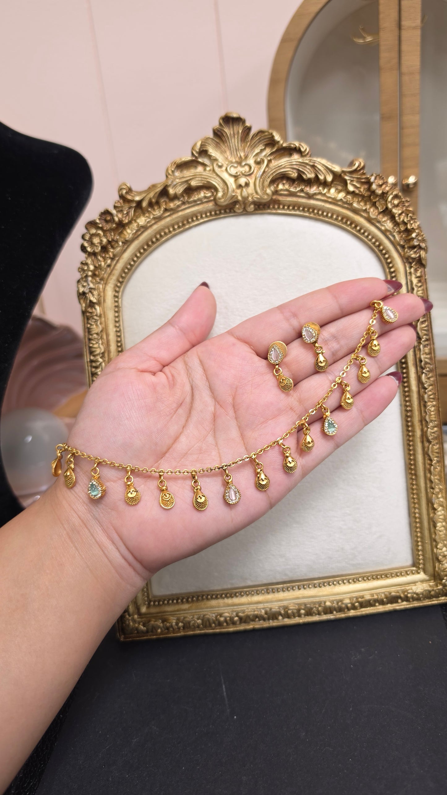 Soha chain set ( Pastel multicolor )