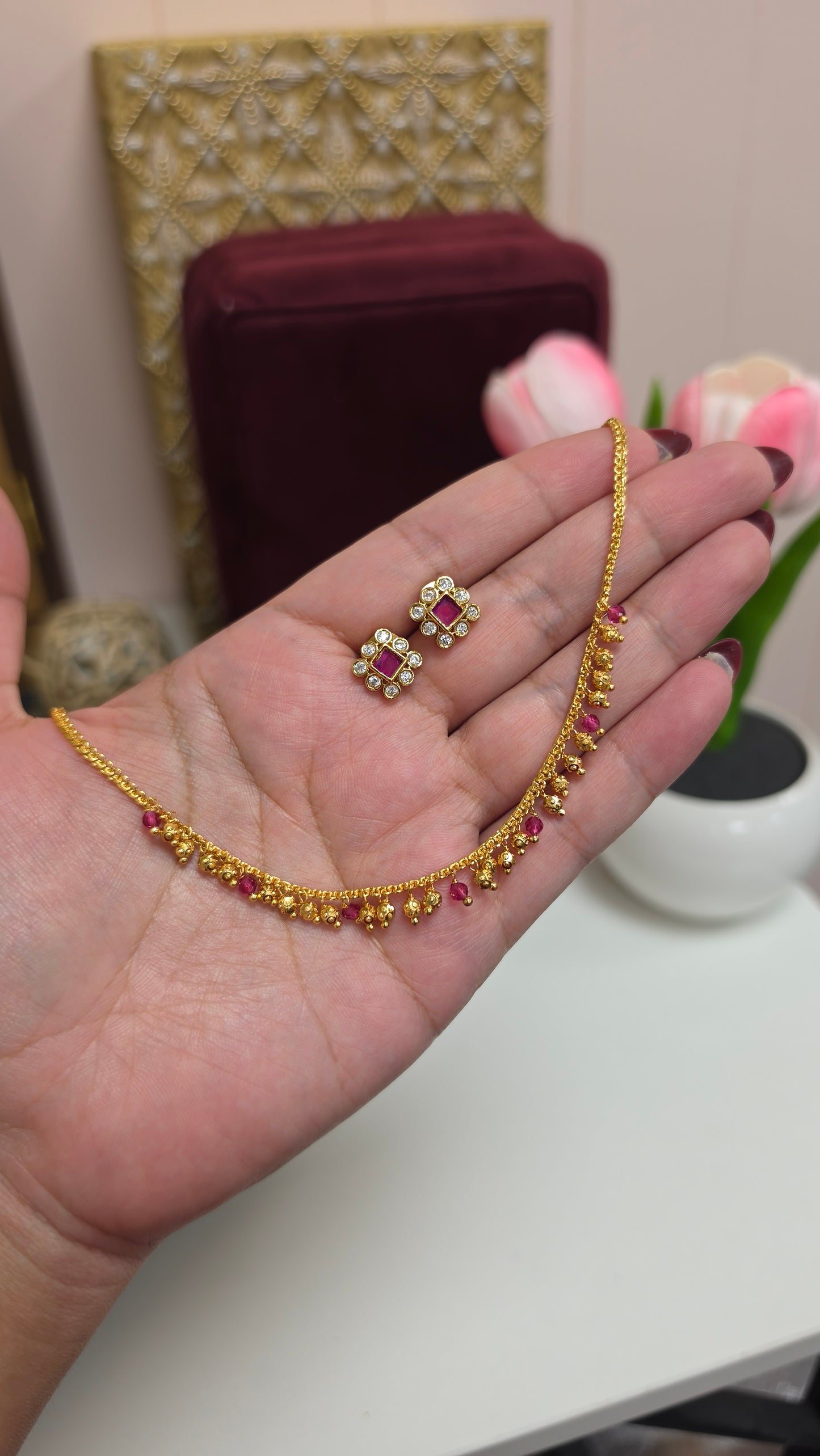 Mehr gold look chain set