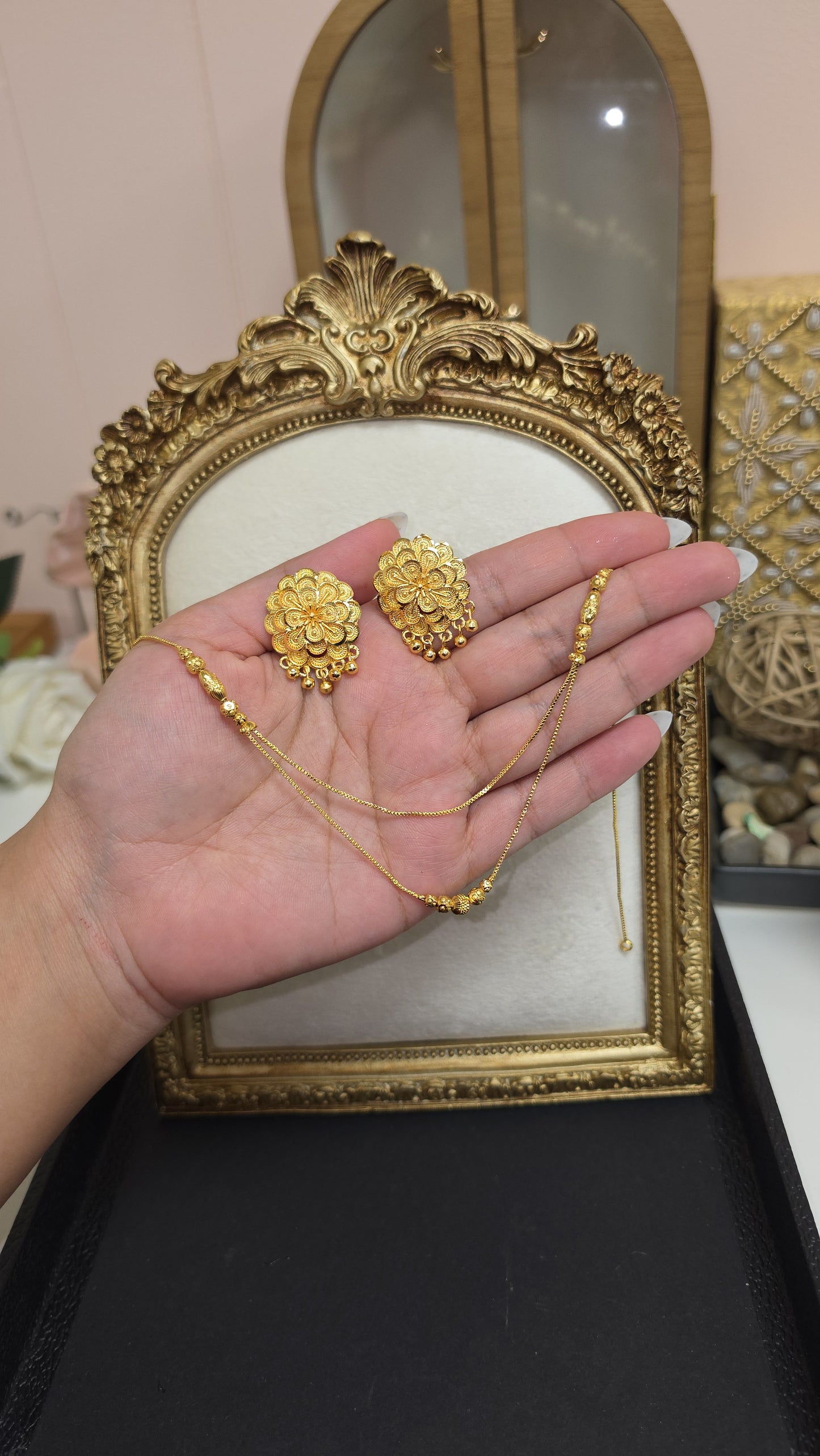Rubal gold look chain set
