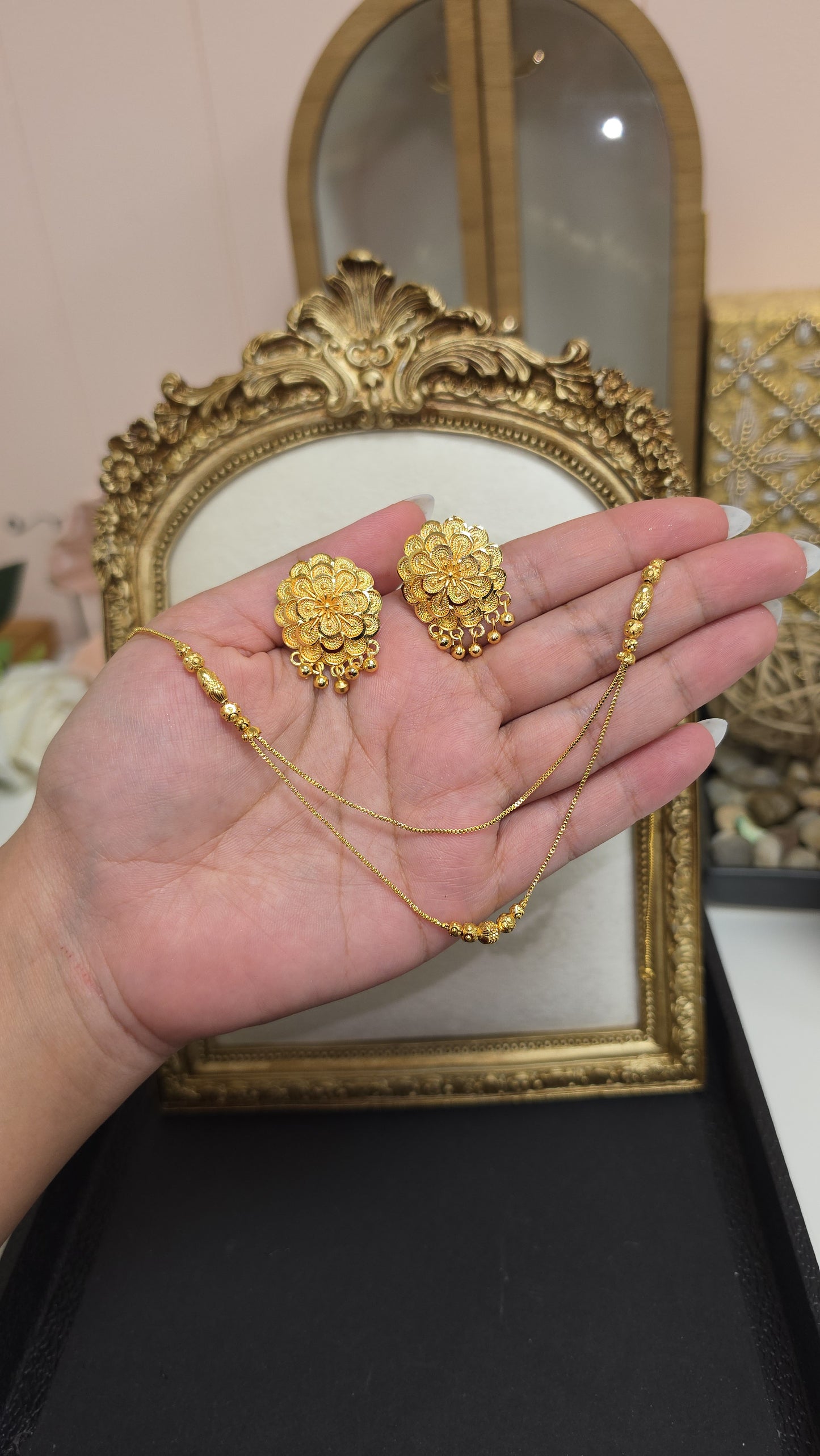Rubal gold look chain set