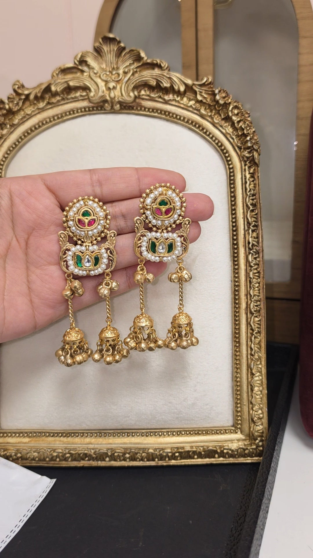 Arishba kashmiri kundan Earrings