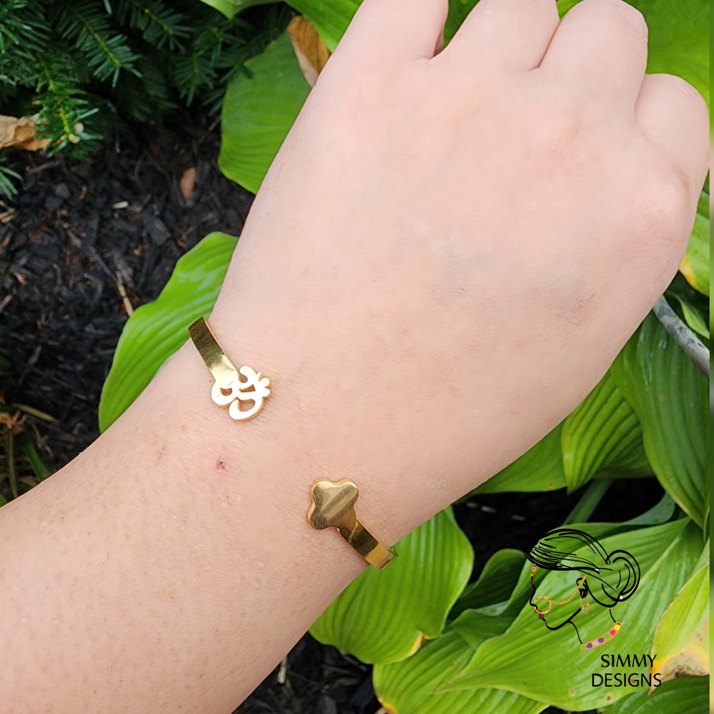 Om gold plated bracelet