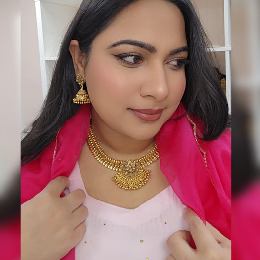 Jasleen premium gold plated set