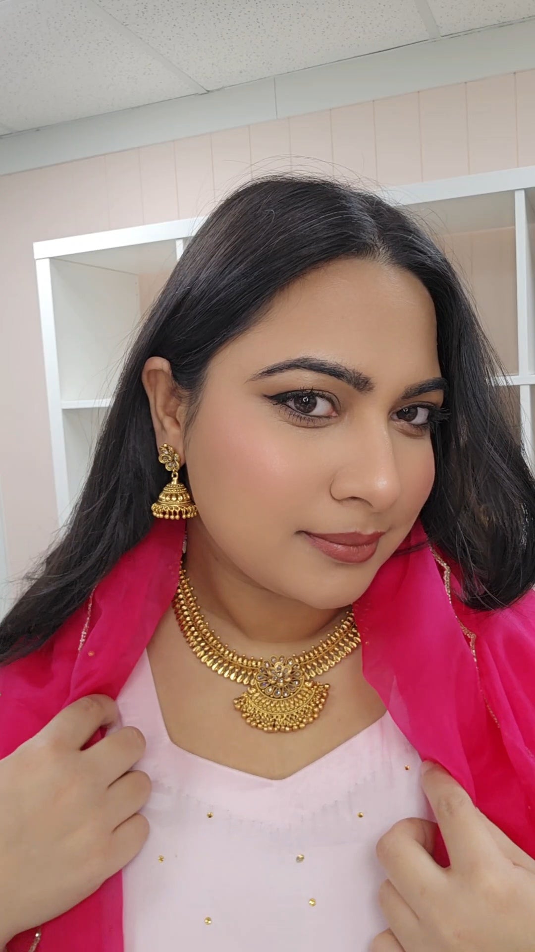 Jasleen premium gold plated set