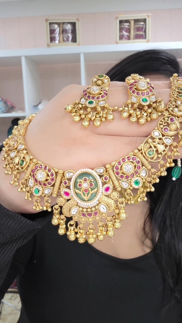 Dhara heritage gold plated set