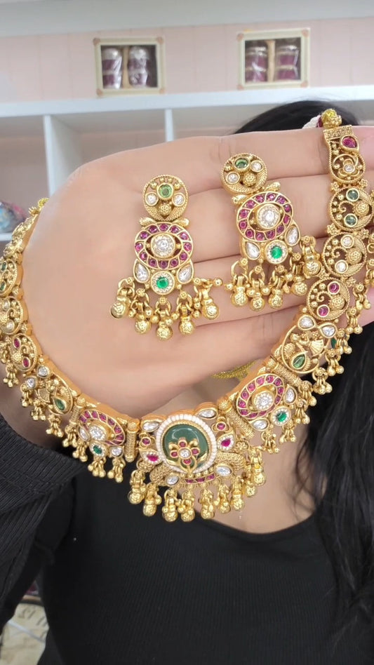 Dhara heritage gold plated set