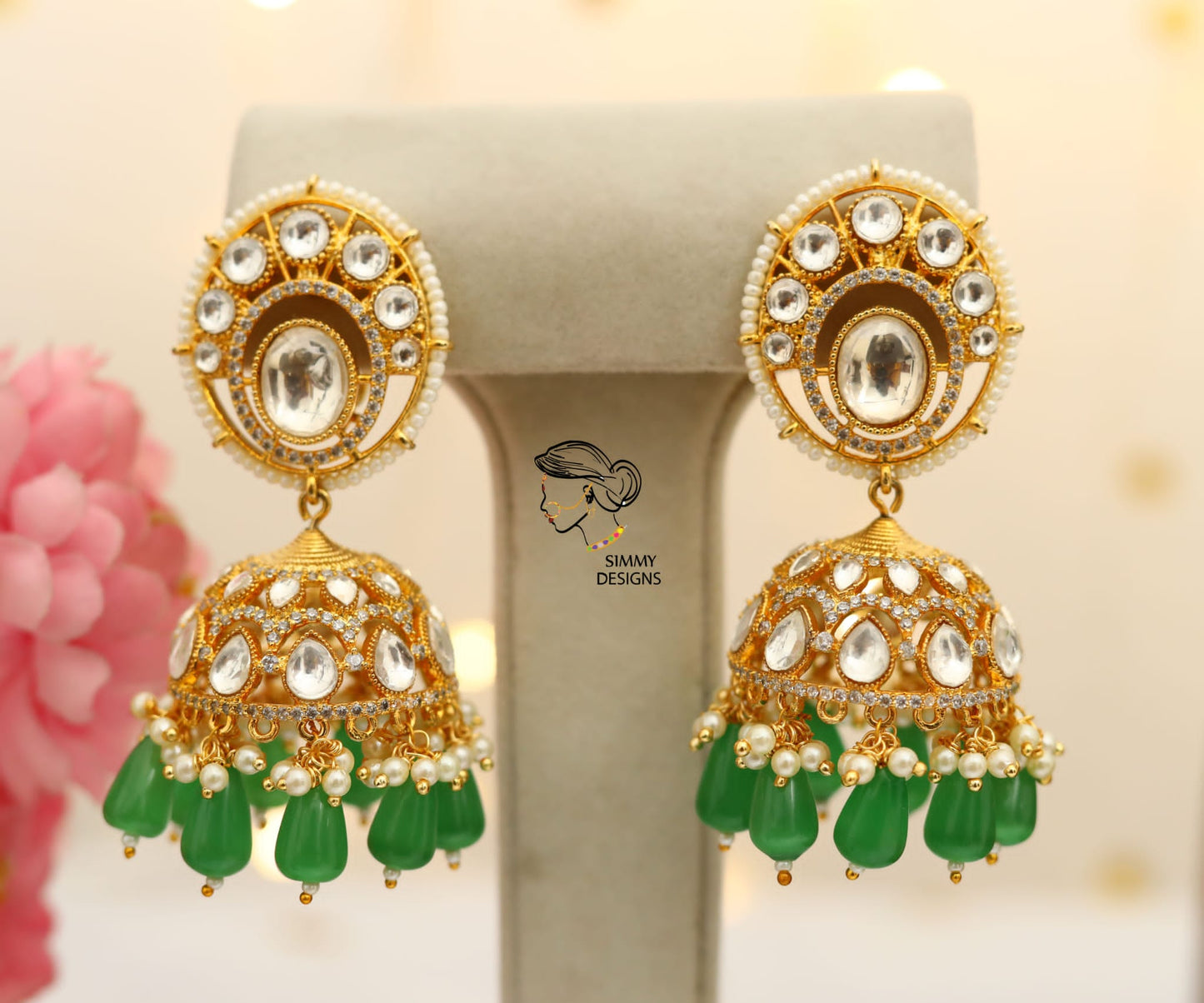 Aashiana AD Kundan gold plated jhumka
