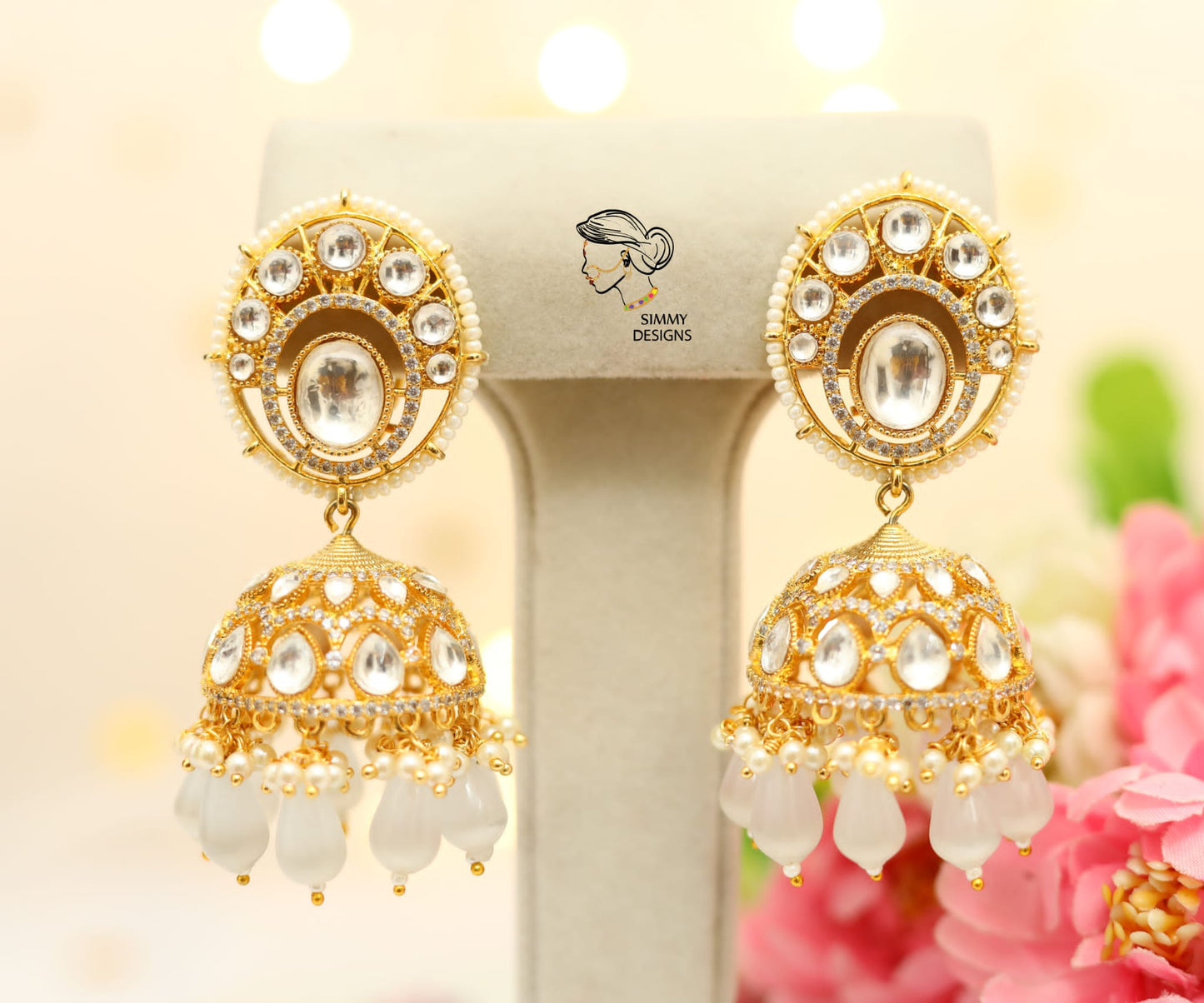 Aashiana AD Kundan gold plated jhumka