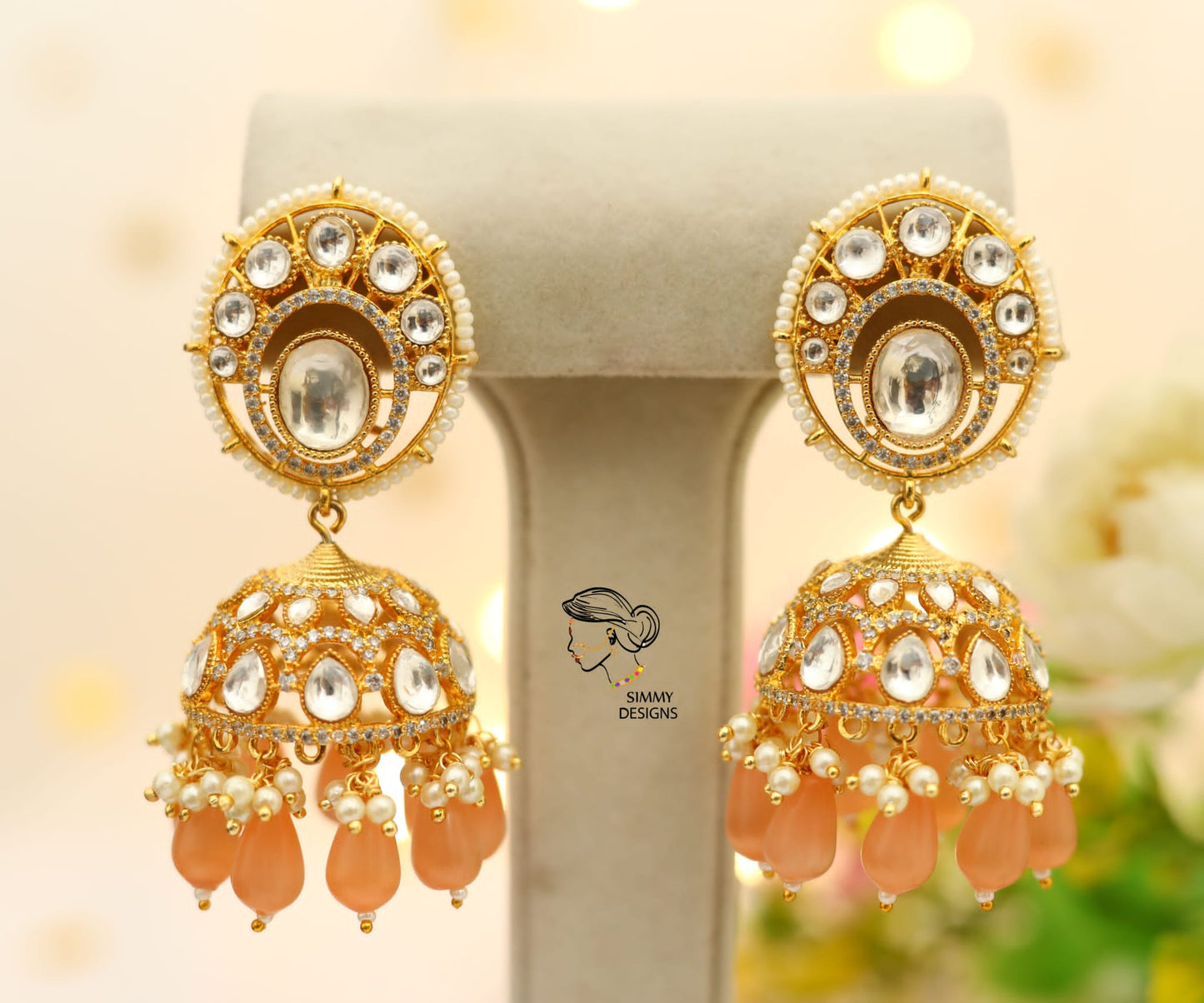 Aashiana AD Kundan gold plated jhumka