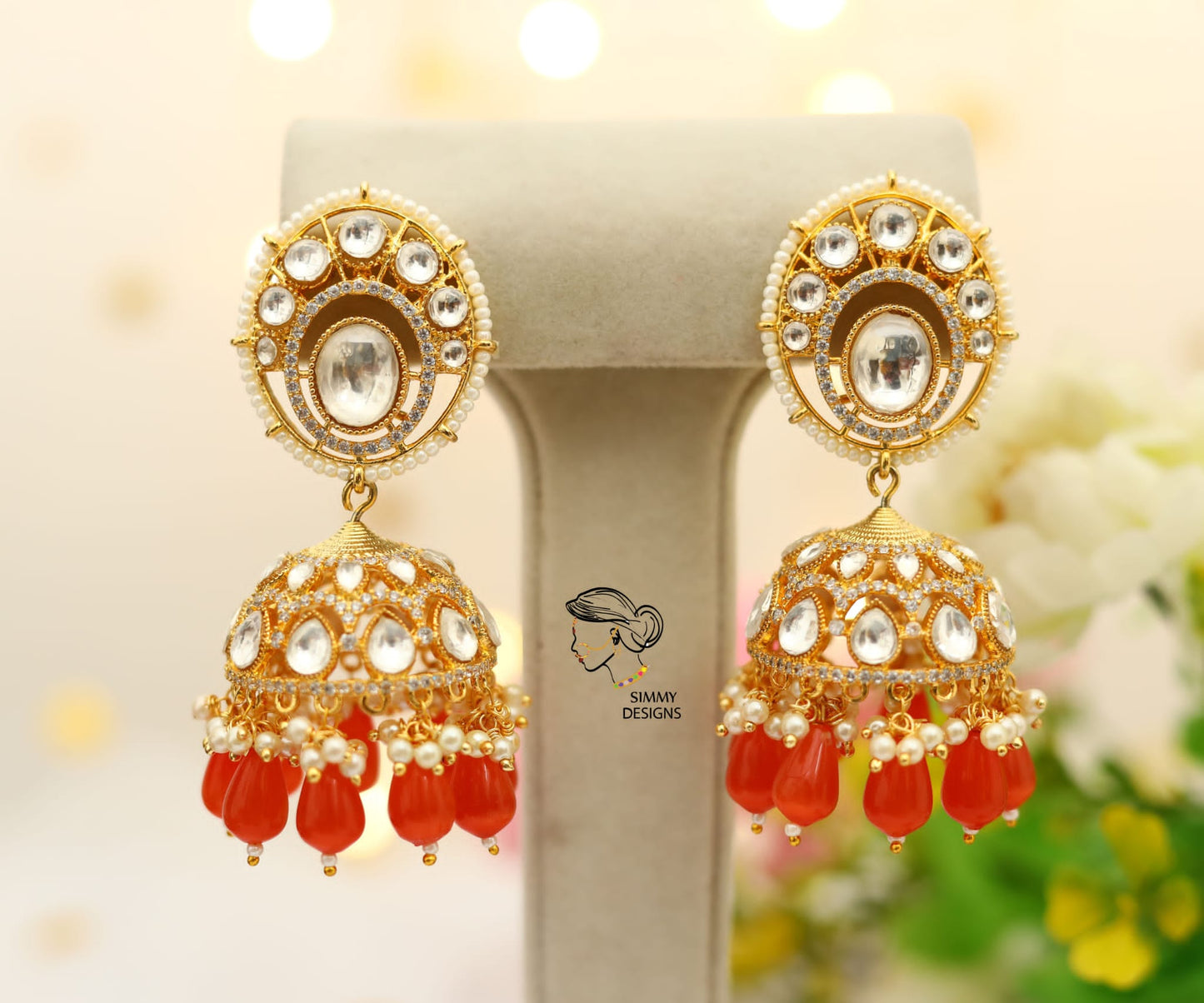 Aashiana AD Kundan gold plated jhumka