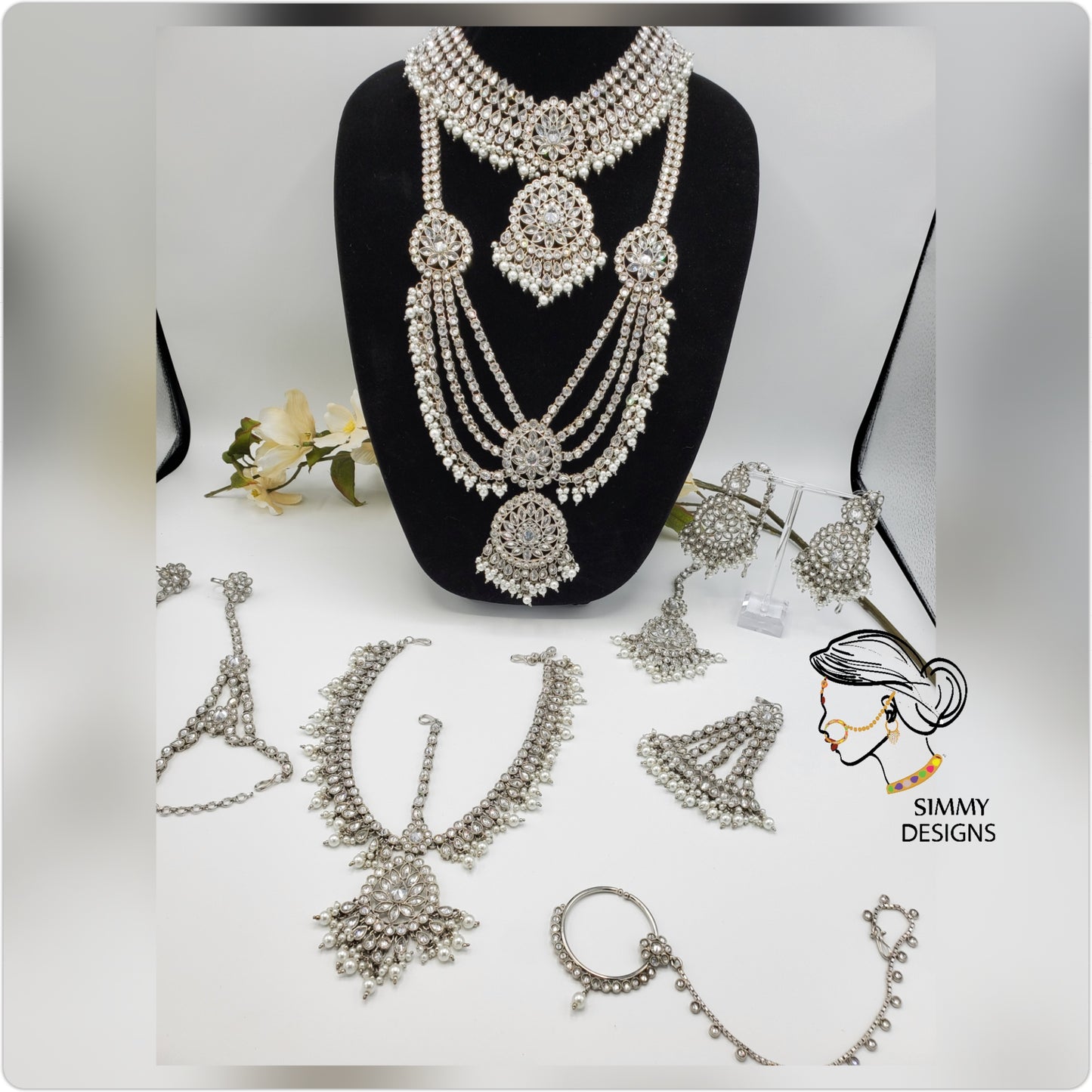 Esha Reverse AD Polki Bridal Set