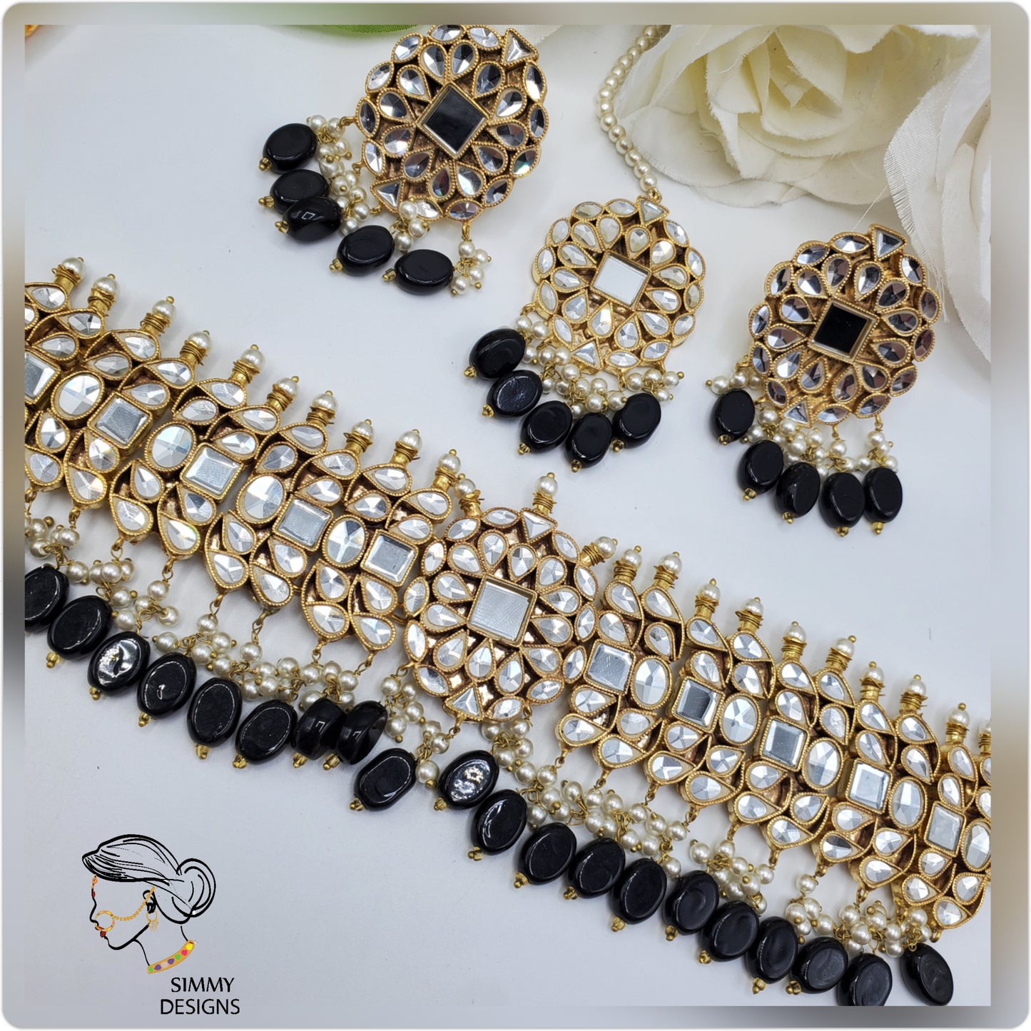 Rukhsana kundan Set(Many colors)