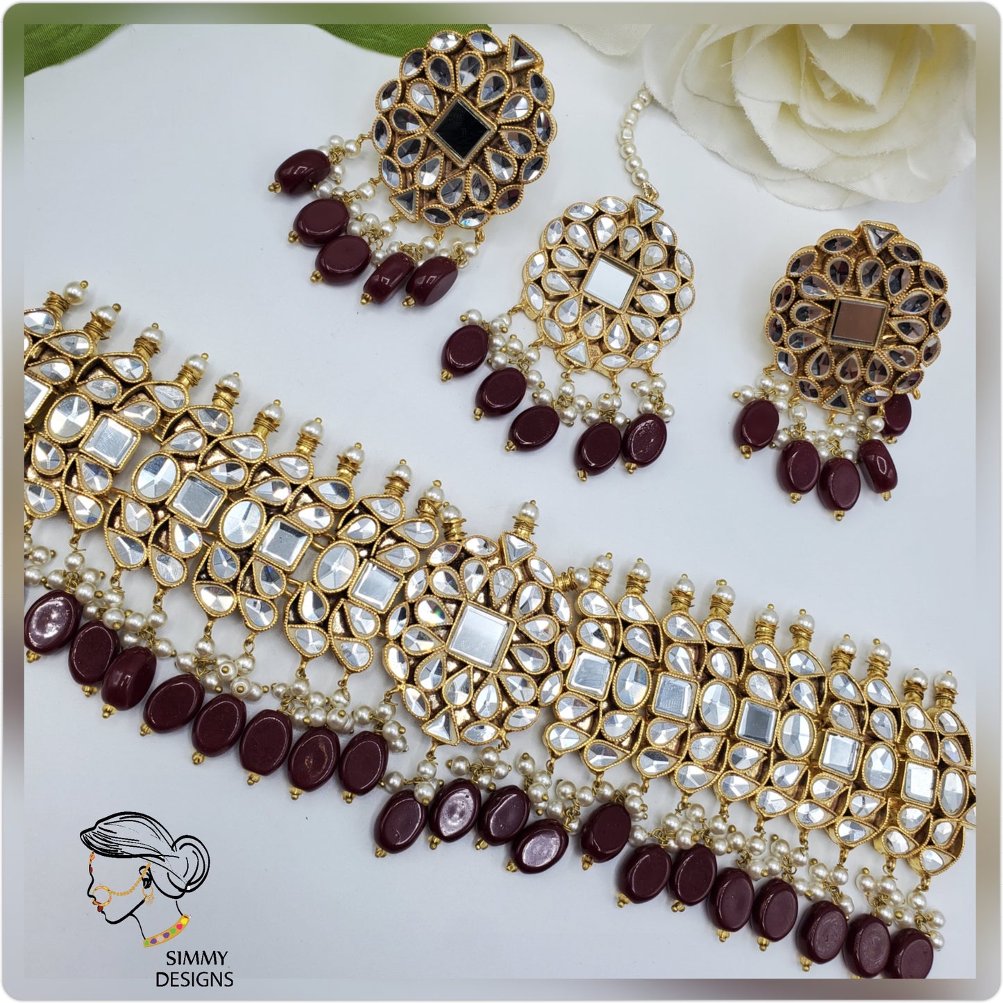 Rukhsana kundan Set(Many colors)