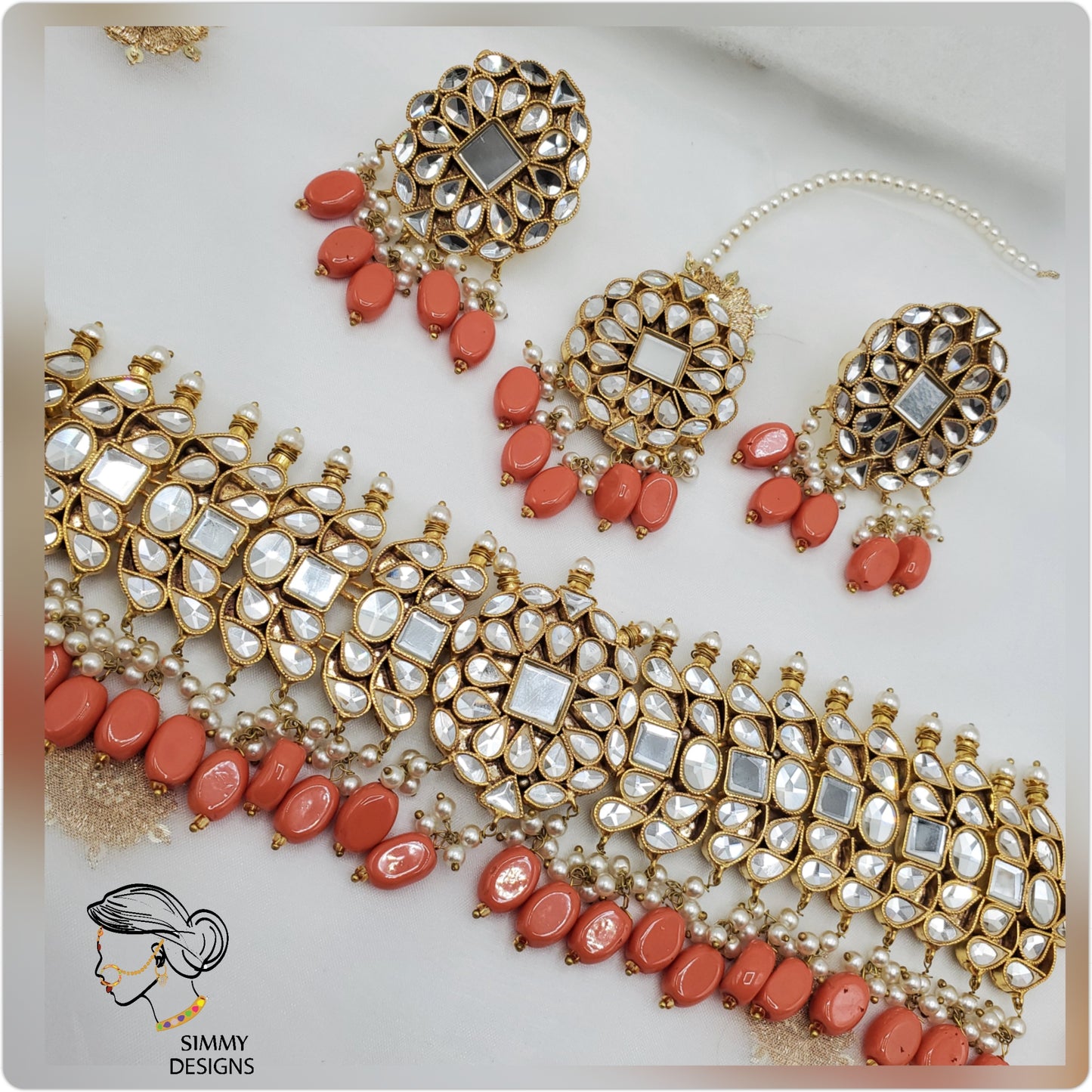 Rukhsana kundan Set(Many colors)
